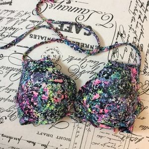 Victoria’s Secret Ruffled Splatter Bikini Top